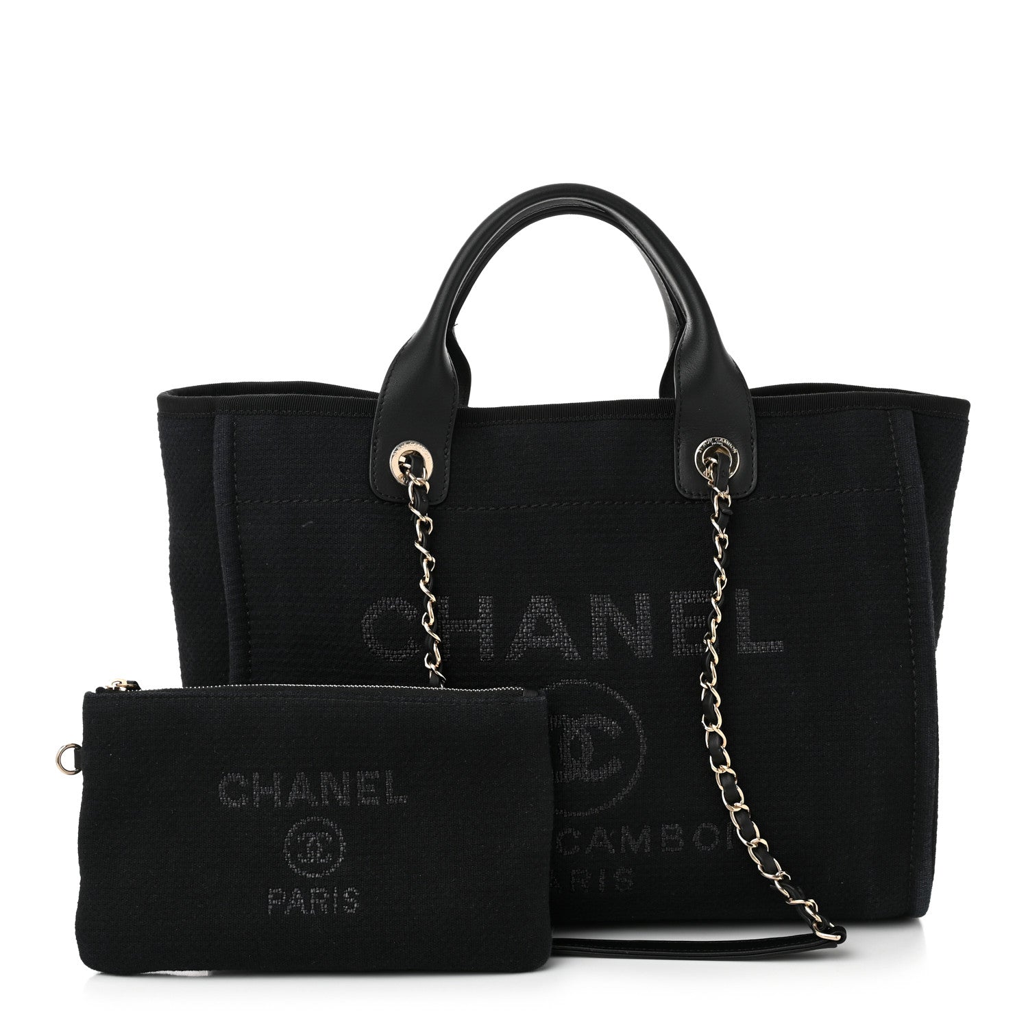 Chanel Mixed Fibers Small Deauville Tote Blue 3 of 11