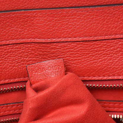 Celine Drummed Calfskin Mini Luggage Coquelicot 9 of 12