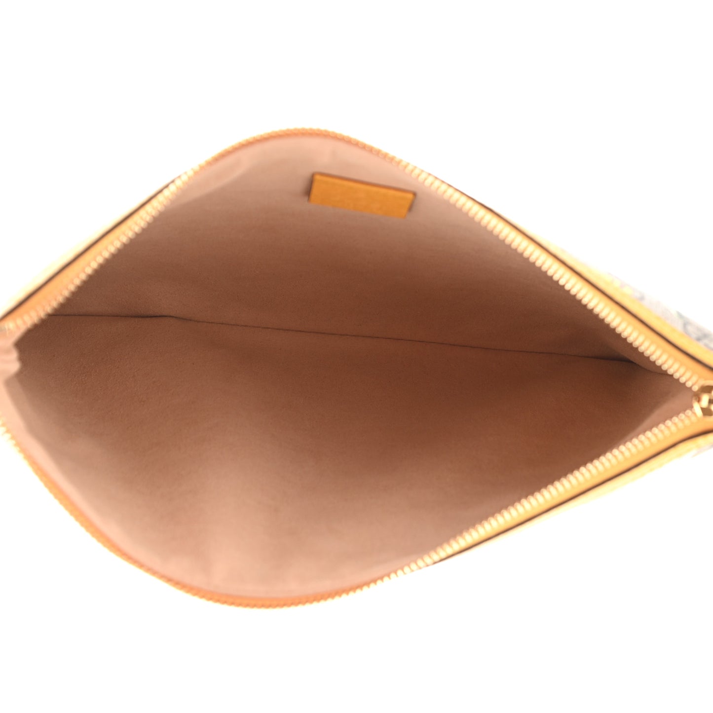 GG Supreme Monogram Flora Large Ophidia Pouch Clutch Beige Multicolor Crop