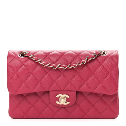 Chanel Caviar Quilted Small Double Flap Dark Pink 1 of 10