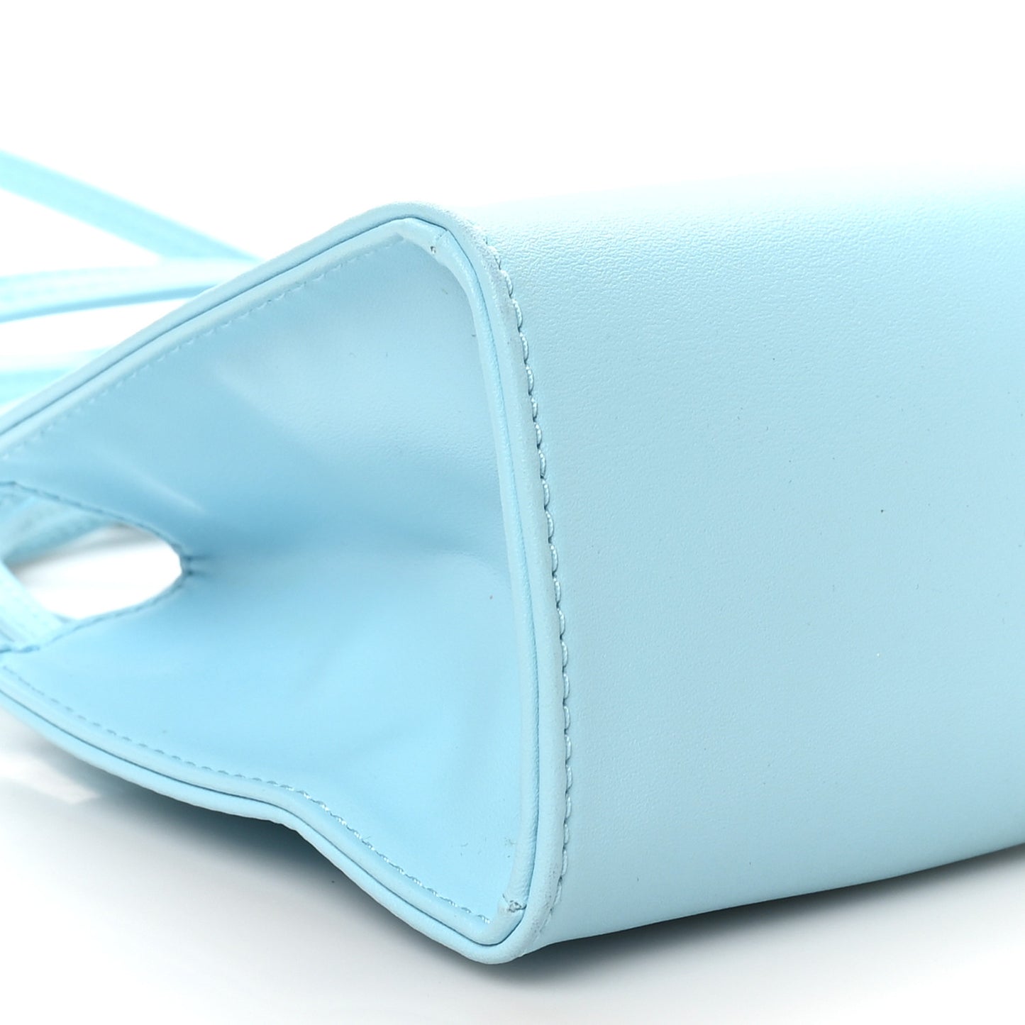 Vegan Leather Small Shopping Bag Pool Blue