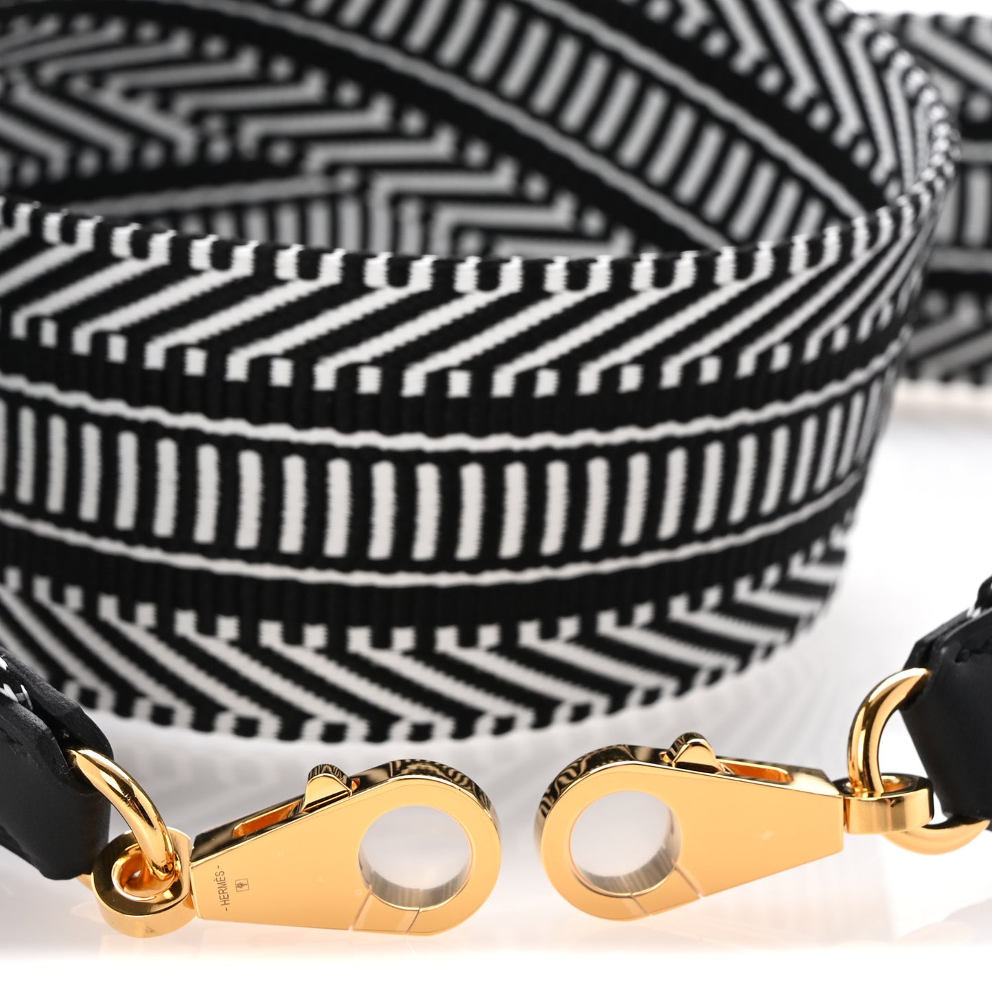 Toile Swift 50mm Sangle Cavale Shoulder Strap Black Ecru