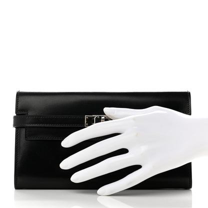 Hermes Box Kelly Longue Wallet Black 3 of 8