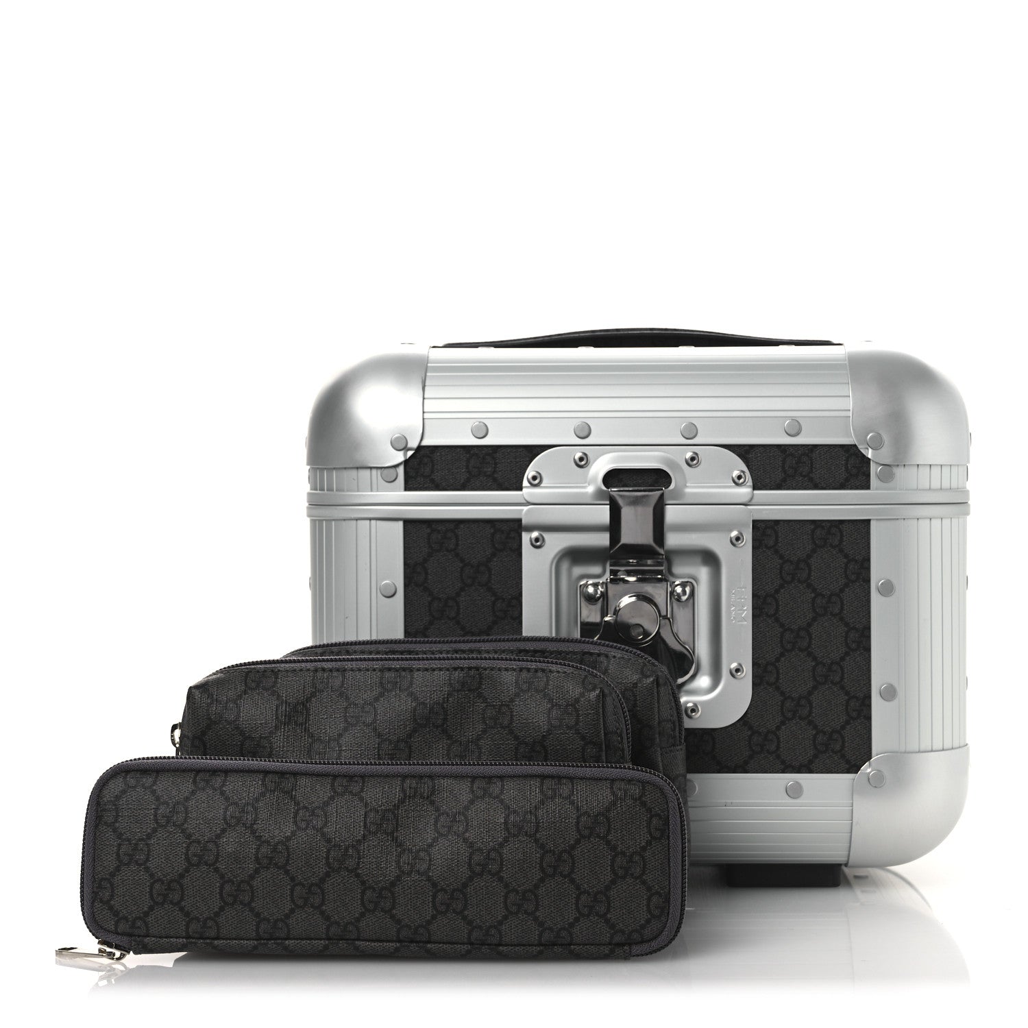 GUCCI アンティーク シルバー ジュエリーボックス GUCCI Italy Sleek Luxurious Silver Plated Wood Lined Decorative