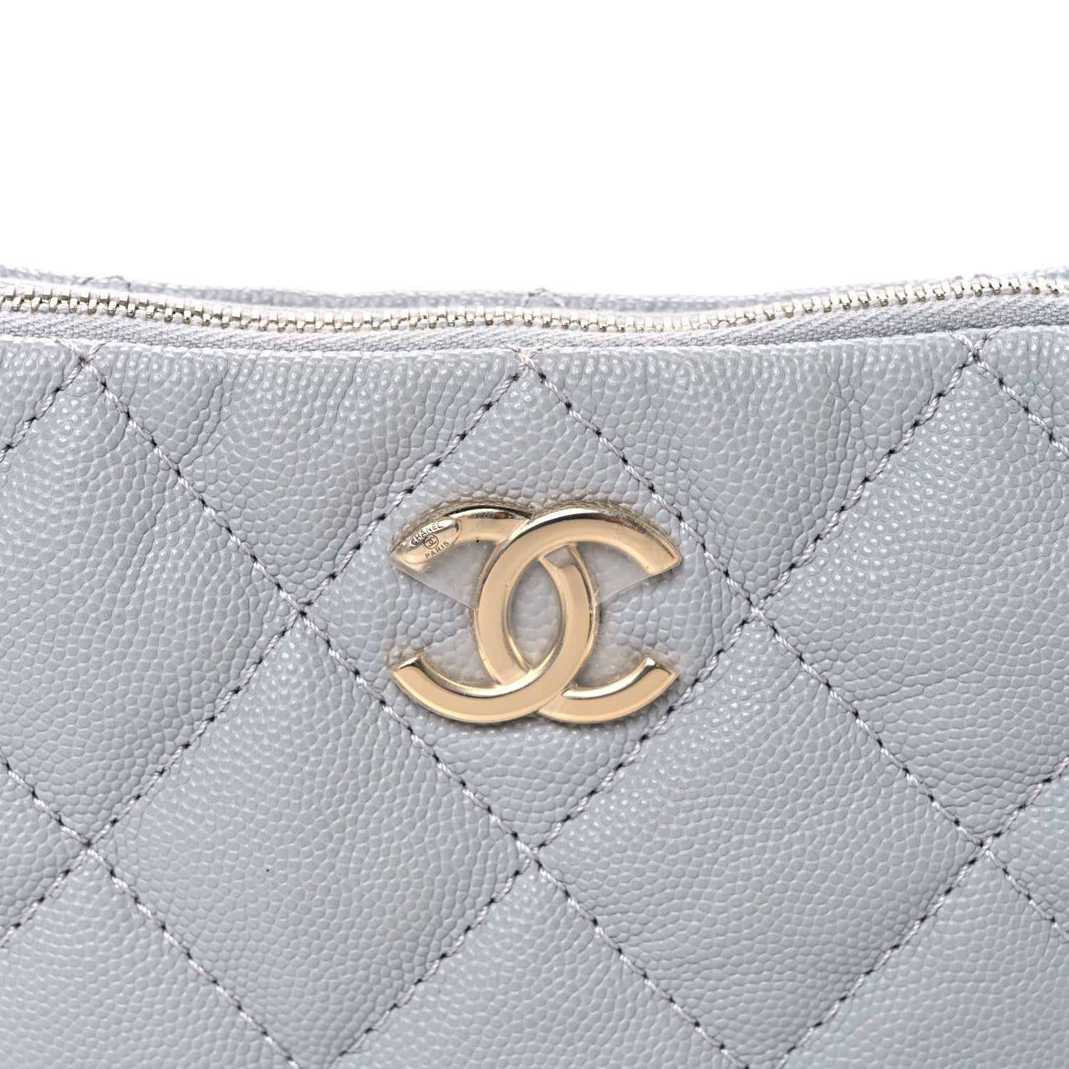 Chanel Caviar Quilted Daylight Hobo Grey 8 of 10