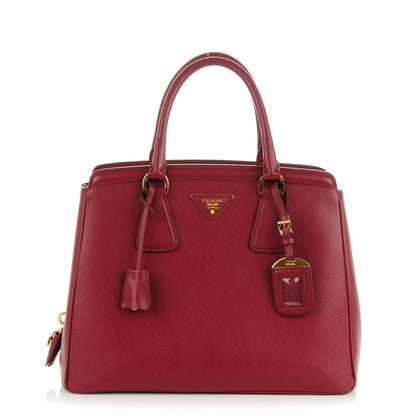 Prada Saffiano Lux Parabole Tote Cherry 1 of 9