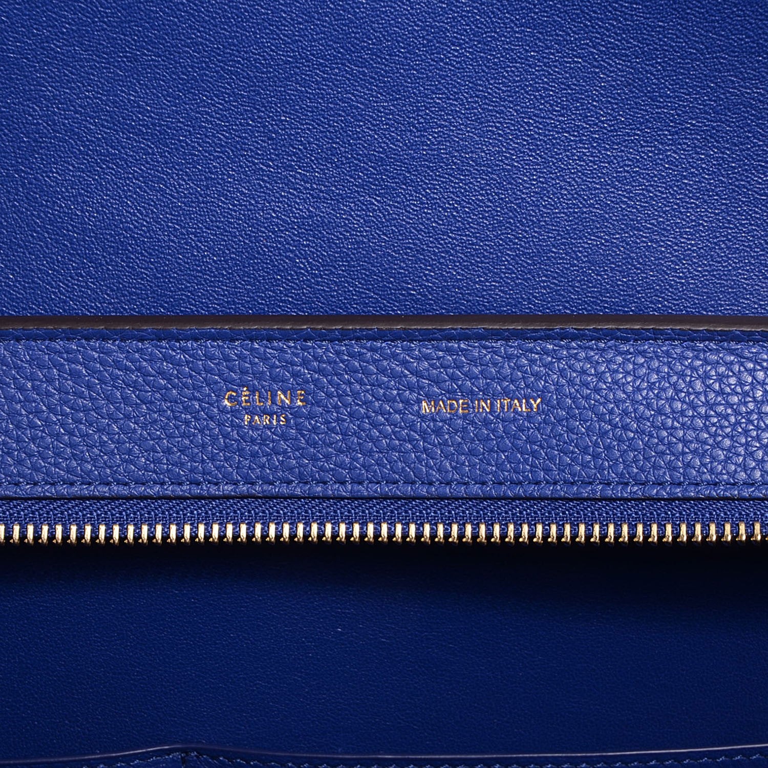 Celine Drummed Calfskin Suede Medium Trapeze Indigo 6 of 9