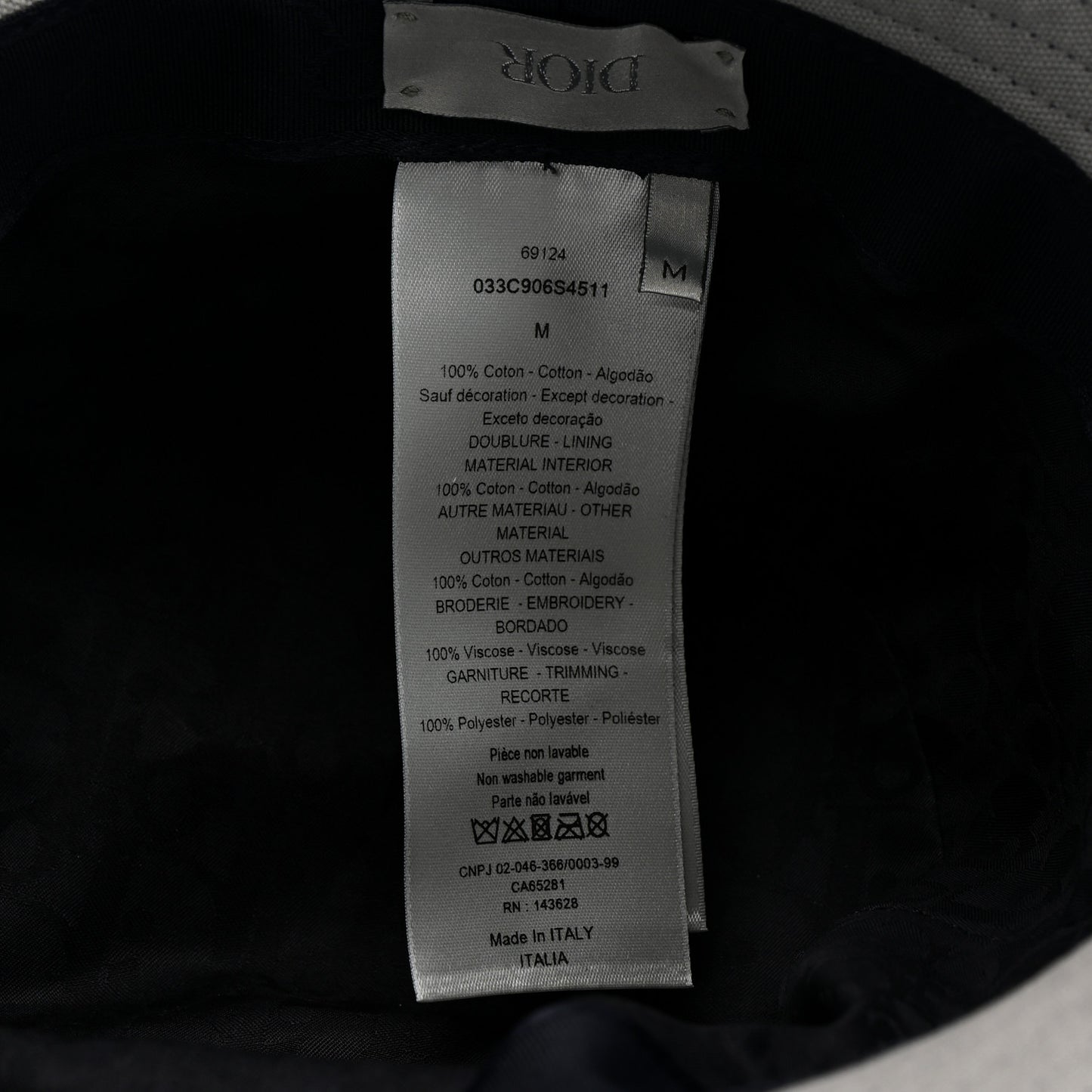 Cotton Woven Atelier Bob Bucket Hat M Blue