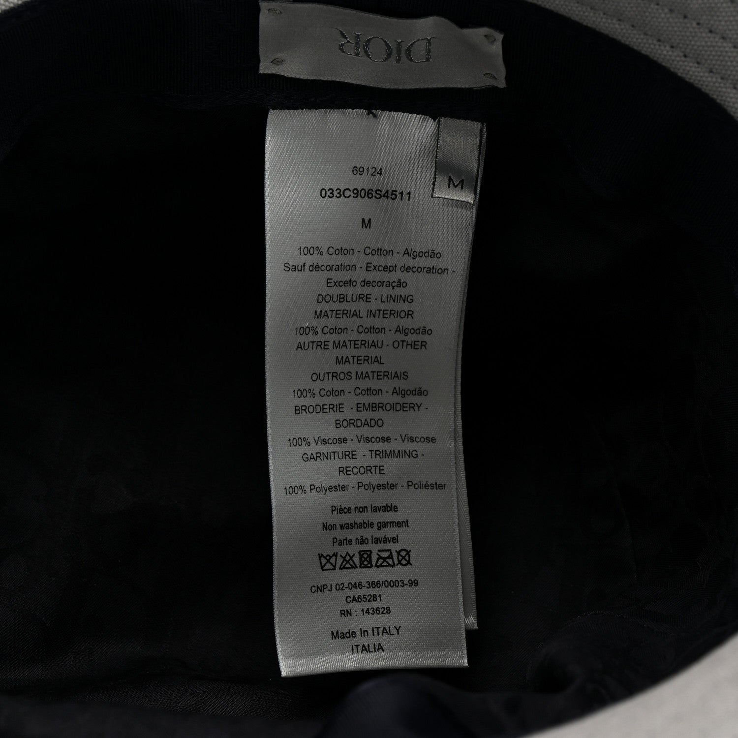 Christian Dior Cotton Woven Atelier Bob Bucket Hat M Blue 9 of 9