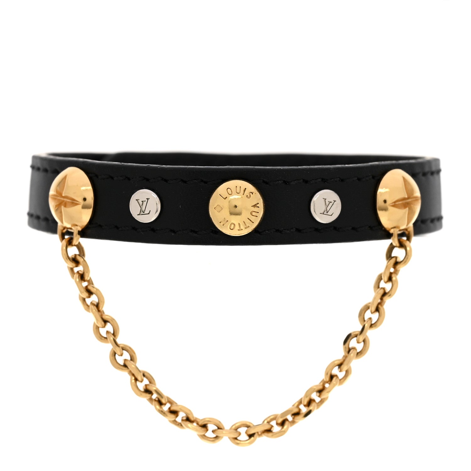 Louis Vuitton LV Harajuku Bracelet 17 Black Gold 1 of 5