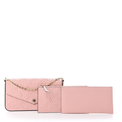 Louis Vuitton Empreinte Pochette Felicie Chain Wallet Rose Poudre 2 of 8