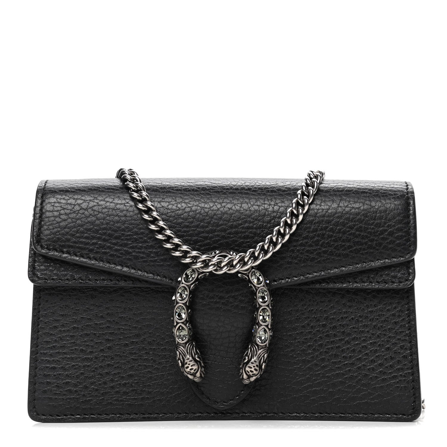 Gucci Calfskin Super Mini Dionysus Shoulder Bag Black 1 of 4