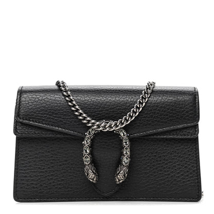 Gucci Calfskin Super Mini Dionysus Shoulder Bag Black 1 of 4