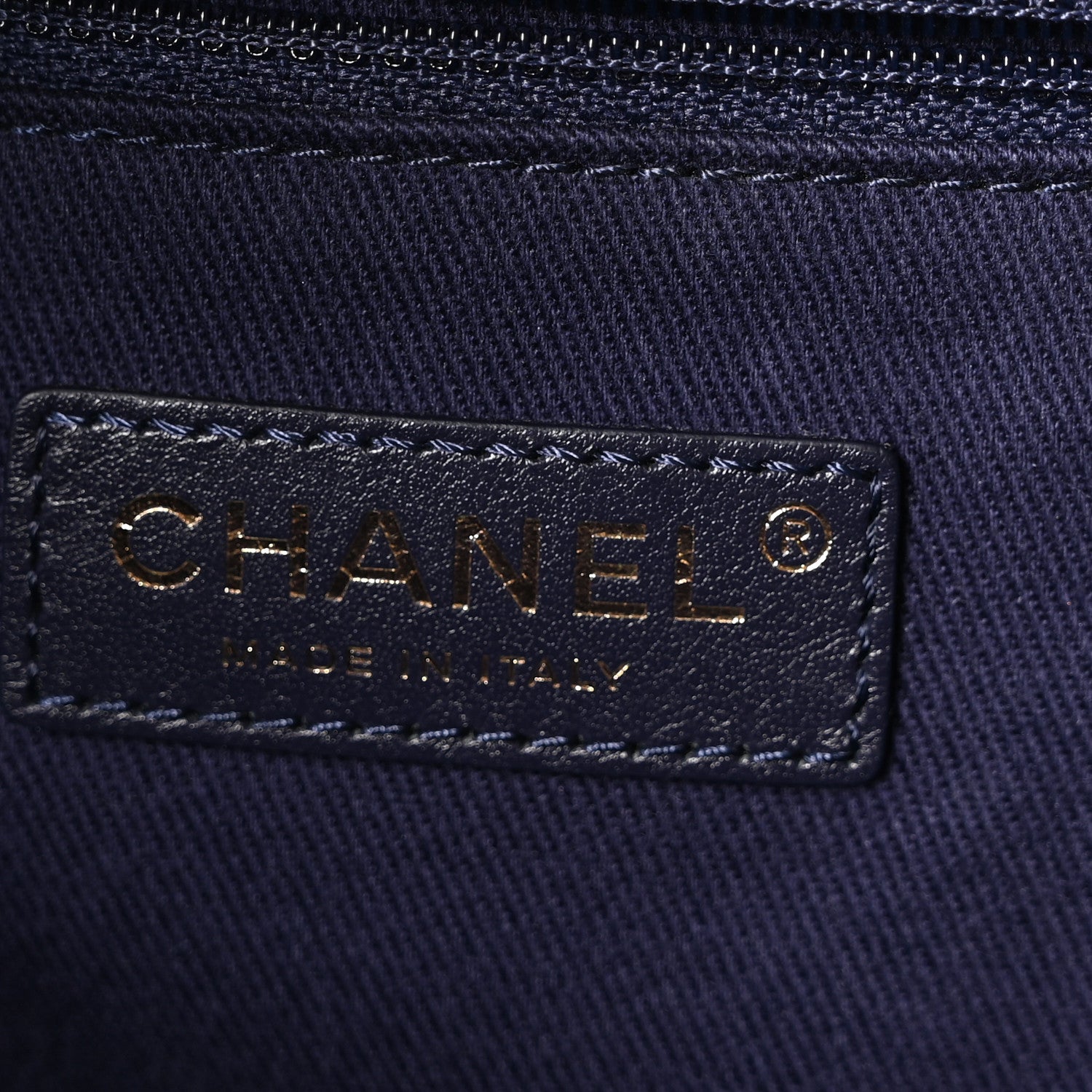 Chanel Caviar Quilted Large Coco Handle Shopping Tote Navy 6 of 10