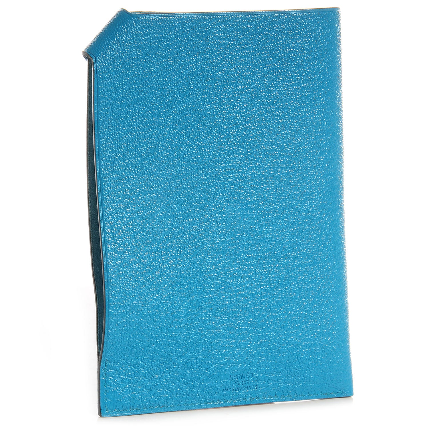 Hermes Chevre Mysore Tarmac PM Passport Holder Turquoise 3 of 8