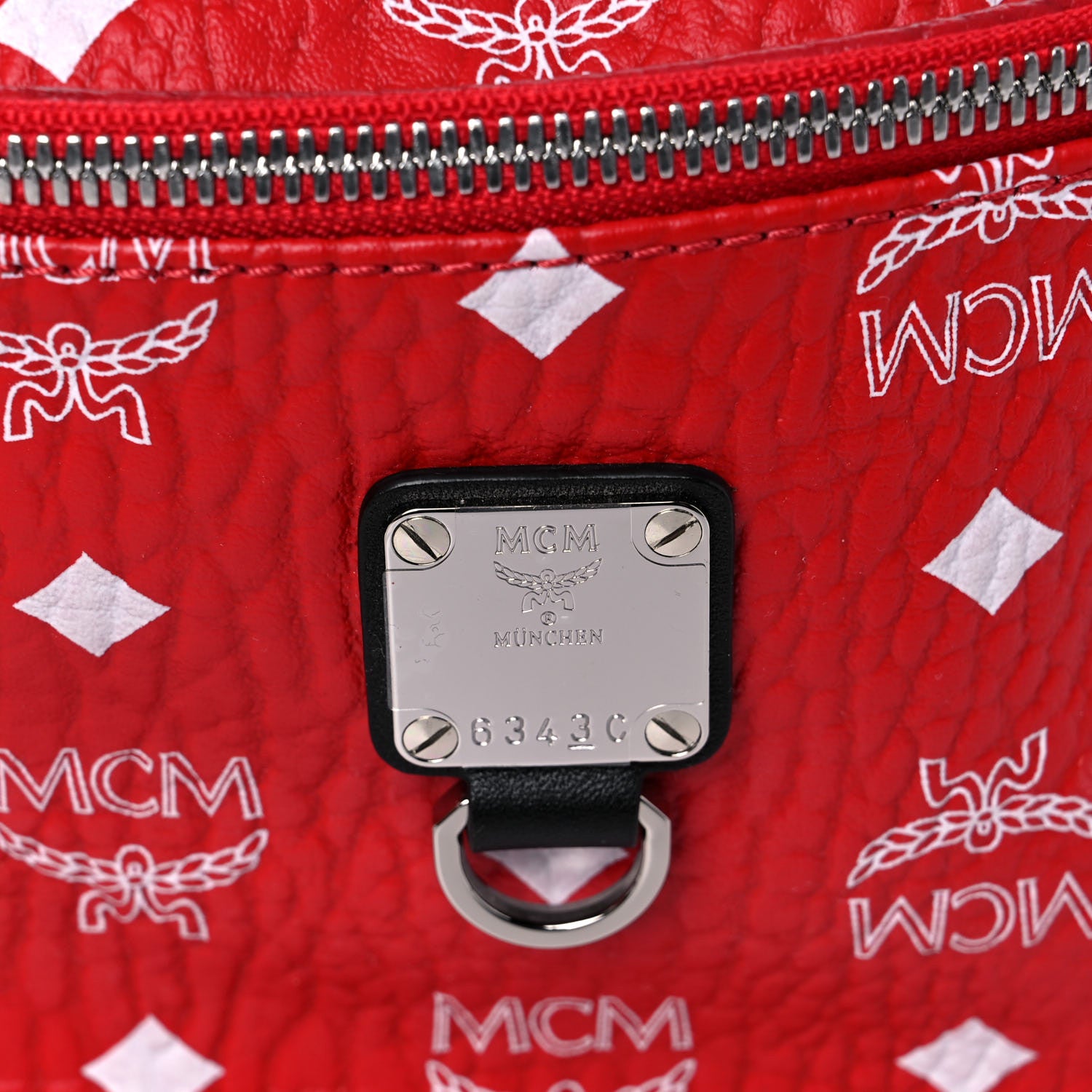 MCM Visetos Large Fursten Belt Bag Red 10 of 10