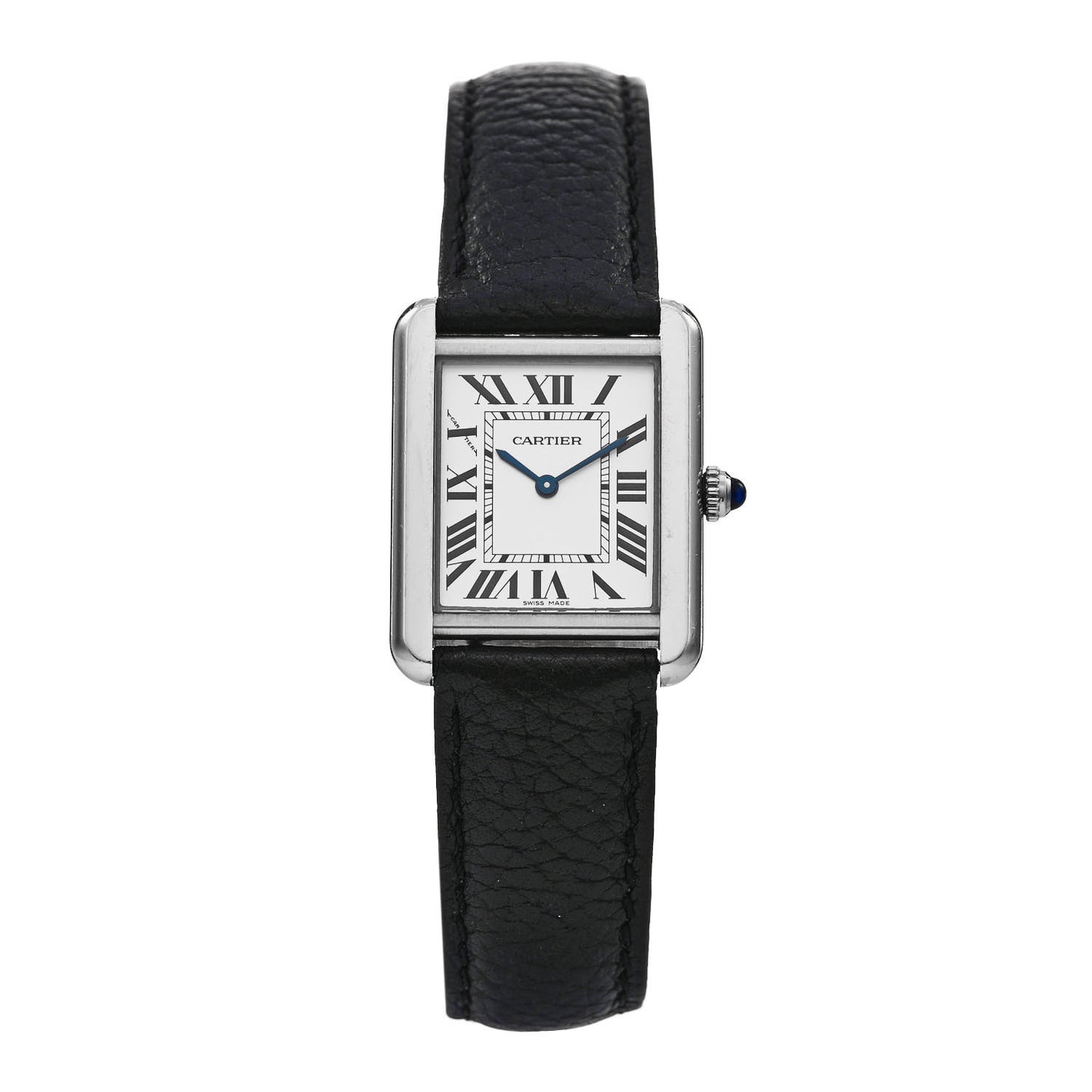 Stainless Steel Calfskin 24mm Tank Solo Quartz Watch