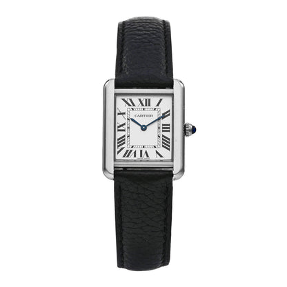 Cartier Stainless Steel Calfskin 24mm Tank Solo Quartz Watch 1 of 4