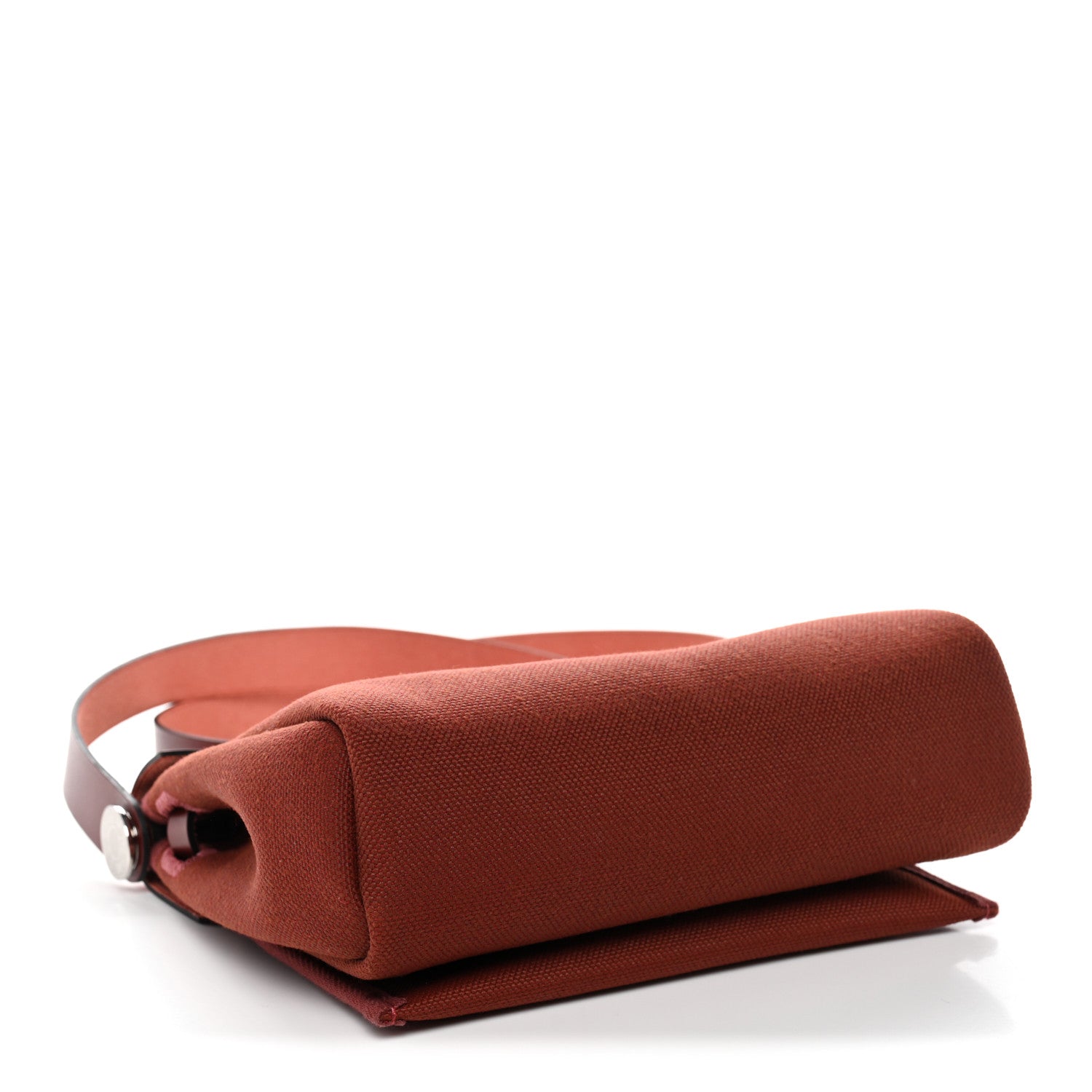 Hermes Military Toile Vache Hunter Herbag Zip Retourne 20 Rouge H 4 of 11