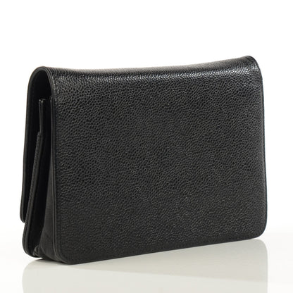 Chanel Caviar Timeless CC Wallet on Chain WOC Black 2 of 8