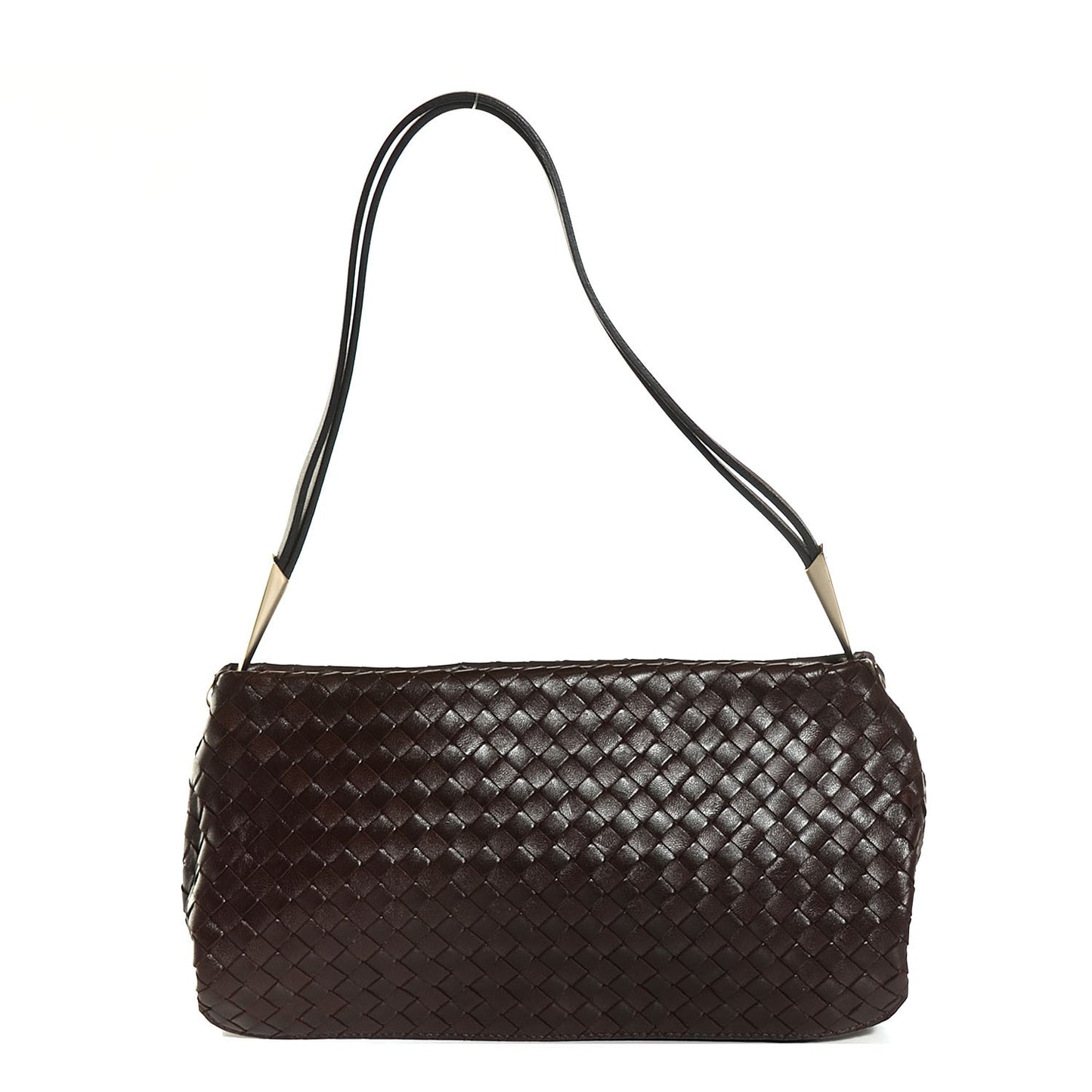 Vintage Nappa Intrecciato Shoulder Bag Ebano