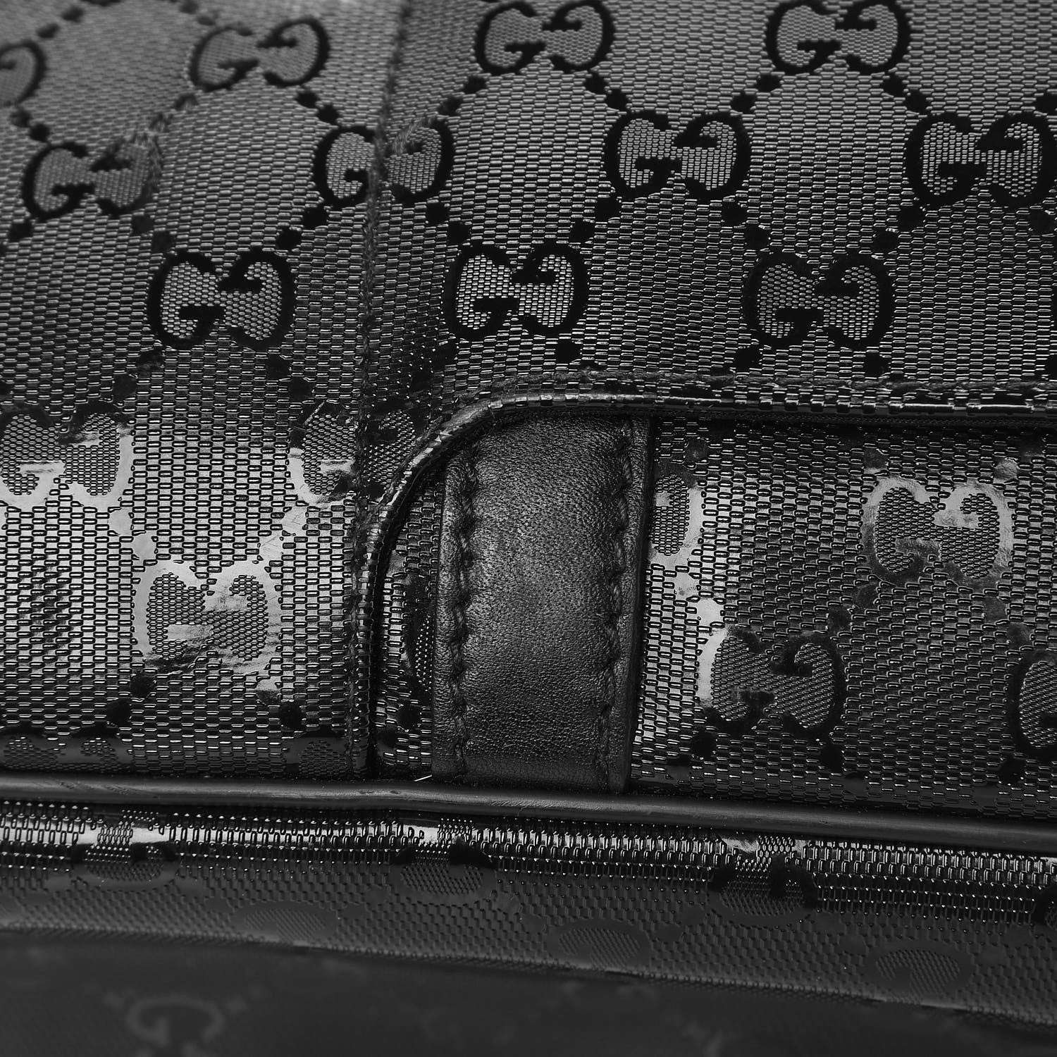 Gucci Imprime Monogram Medium Travel Bag Black 17 of 25