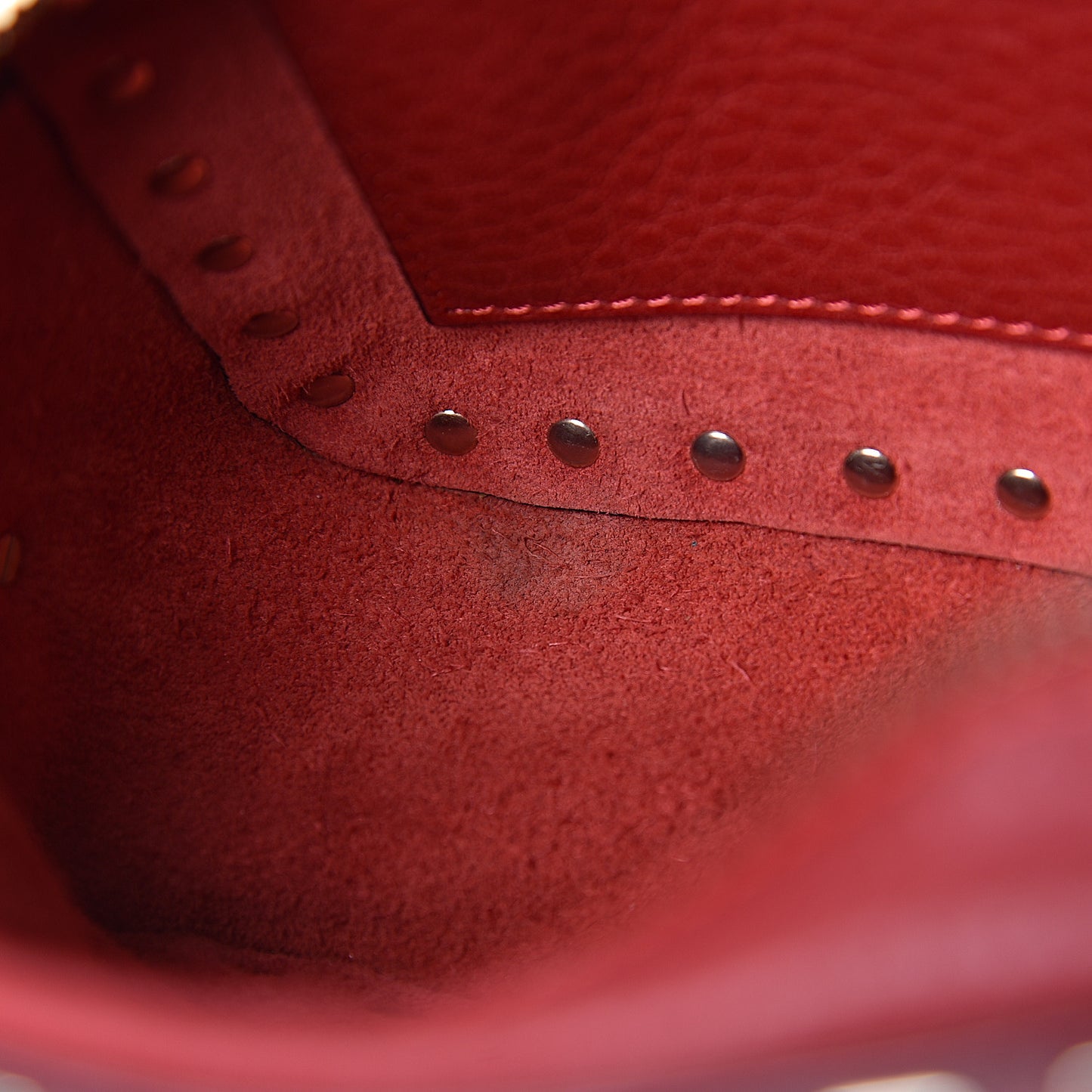 Grained Calfskin Rockstud Camera Crossbody Bag Rosso Valentino