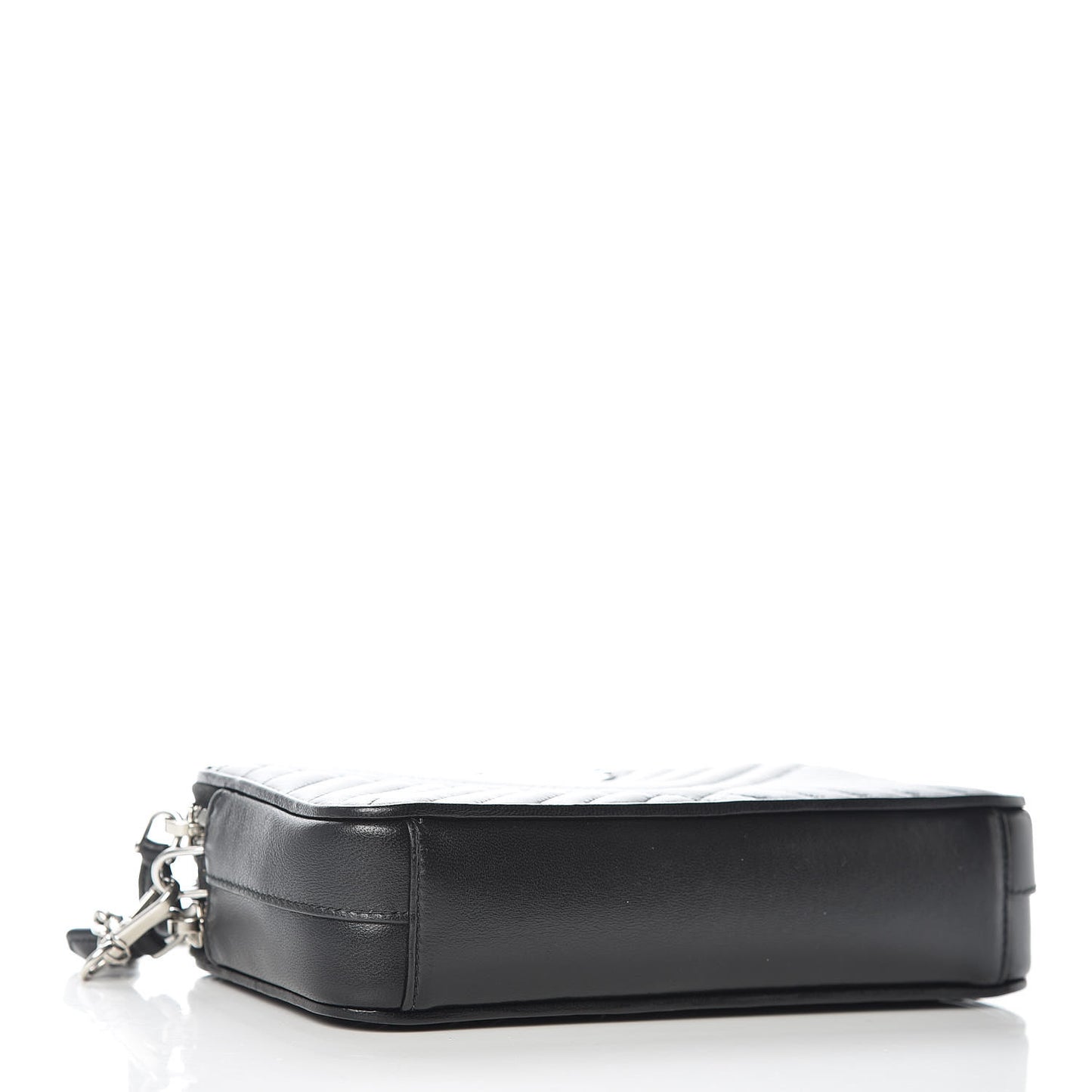 Nappa Impunture Diagramme Mini Double Zip Chain Crossbody Bag Black