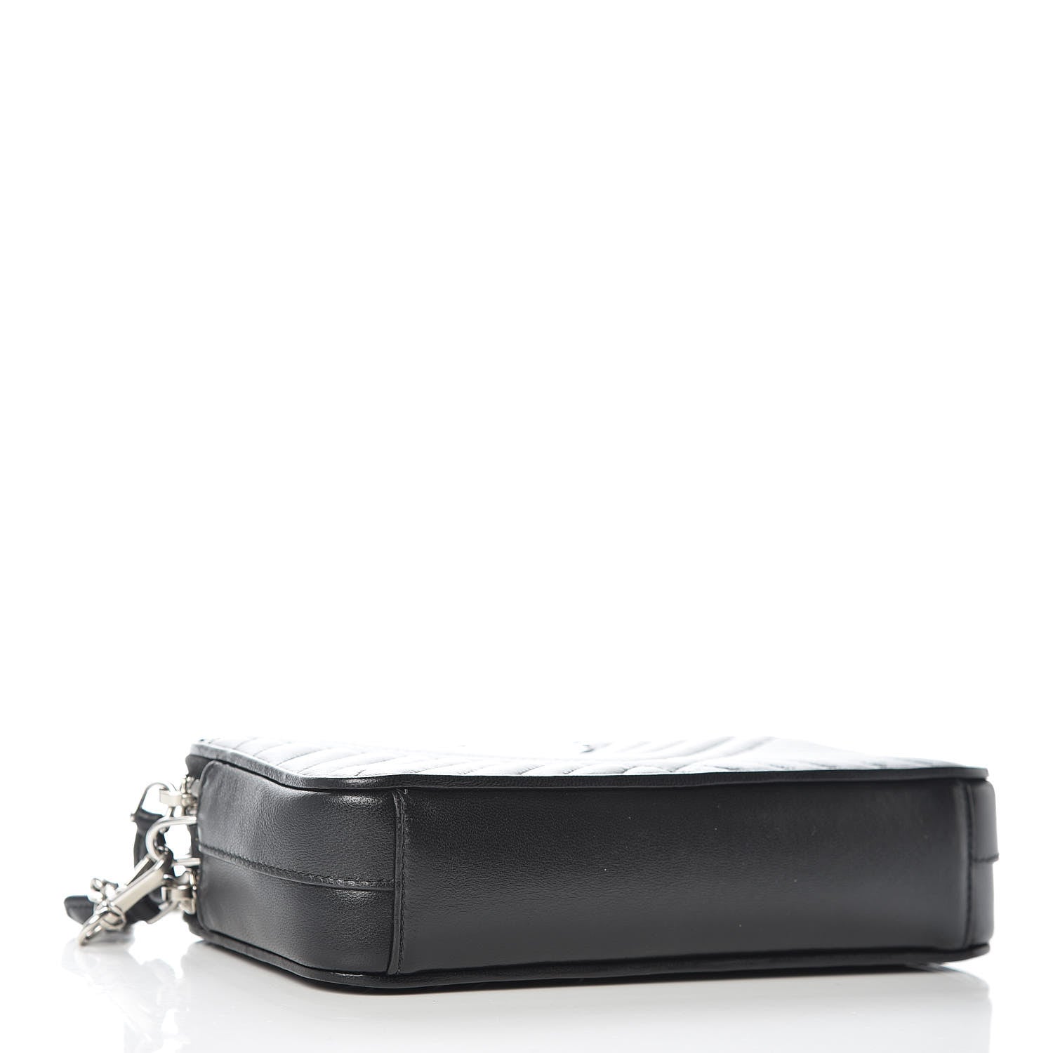 Prada Nappa Impunture Diagramme Mini Double Zip Chain Crossbody Bag Black 4 of 10