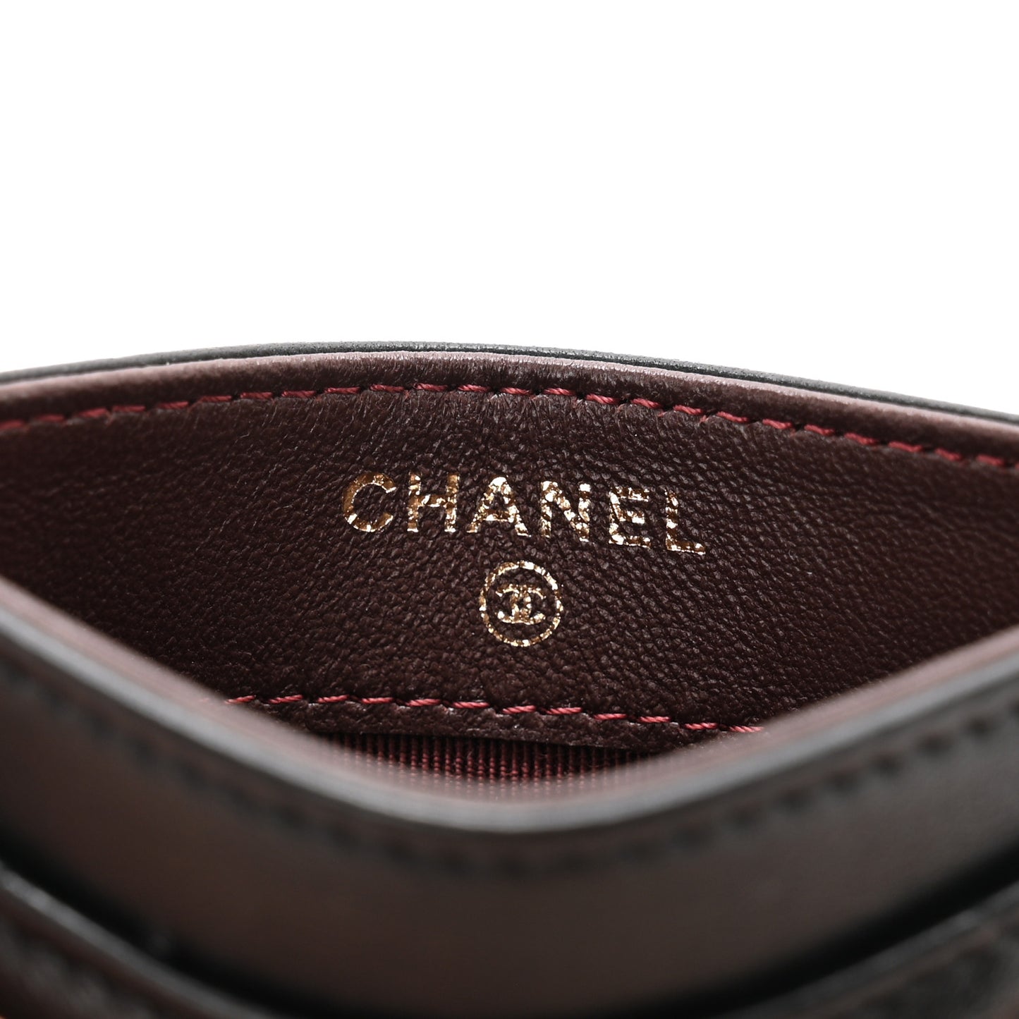 Lambskin Quilted Card Holder Black