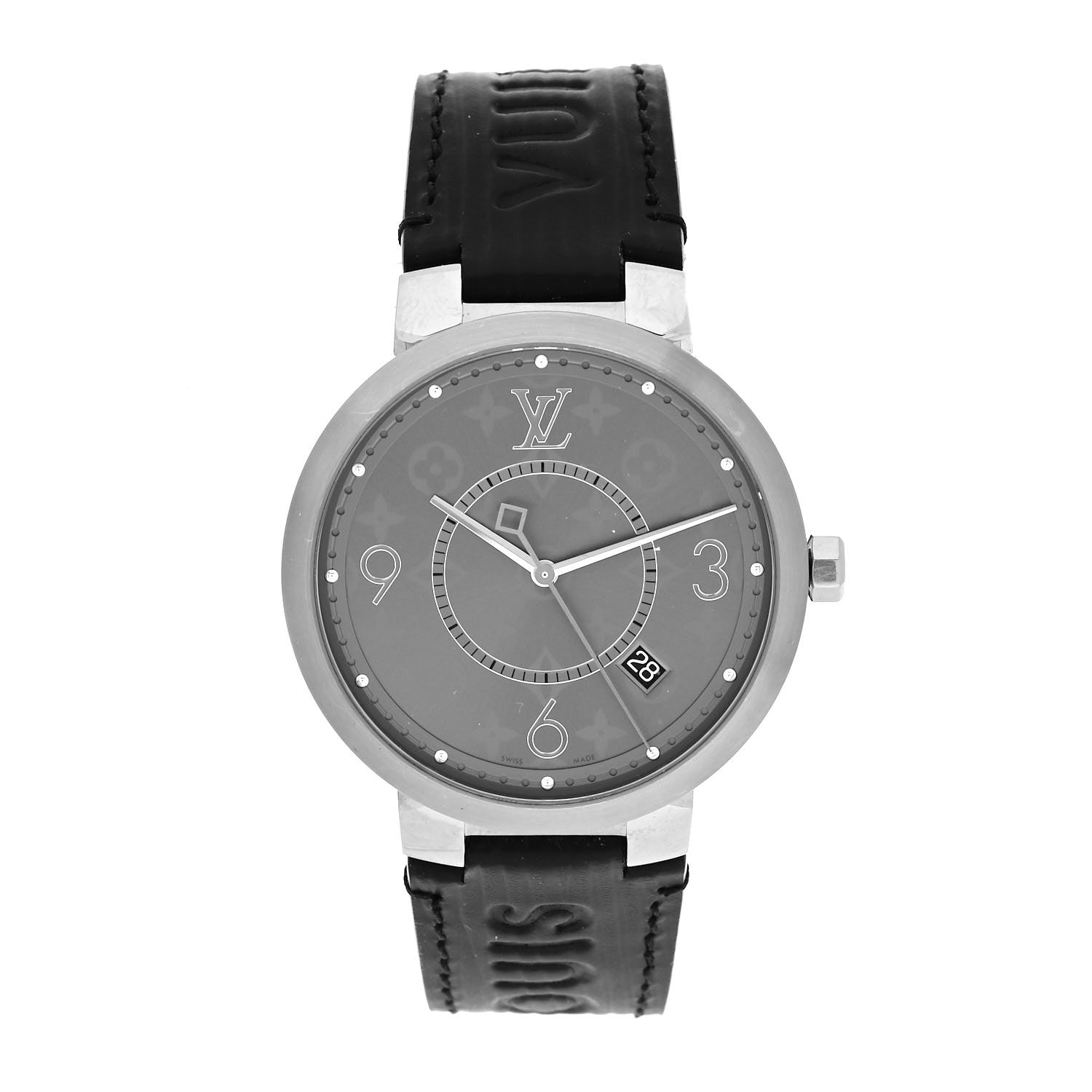 Louis Vuitton Stainless Steel Epi 39mm Tambour Quartz Watch 1 of 5