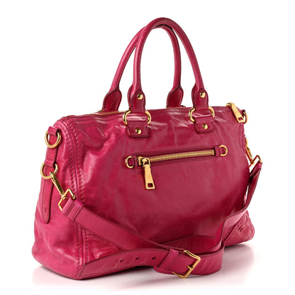 Prada Vitello Shine Zip Tote Pink 4 of 21