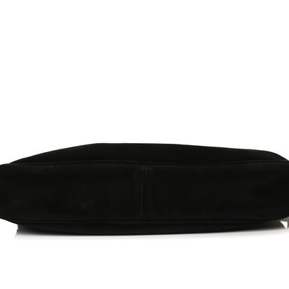 Prada Suede Box Shoulder Bag Black 7 of 15