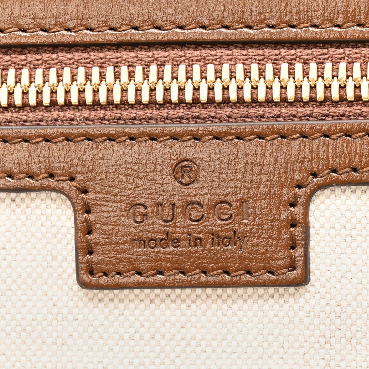 Gucci GG Supreme Monogram Azalea Calfskin Retro Interlocking G Garment Bag Beige Ebony Brown Sugar 5 of 11