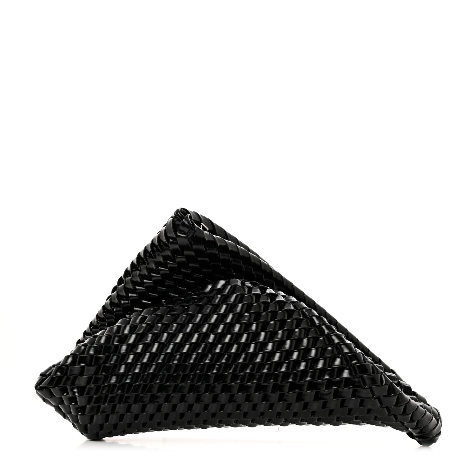 Bottega Veneta Calfskin Intrecciato Structure Clutch Black 1 of 7