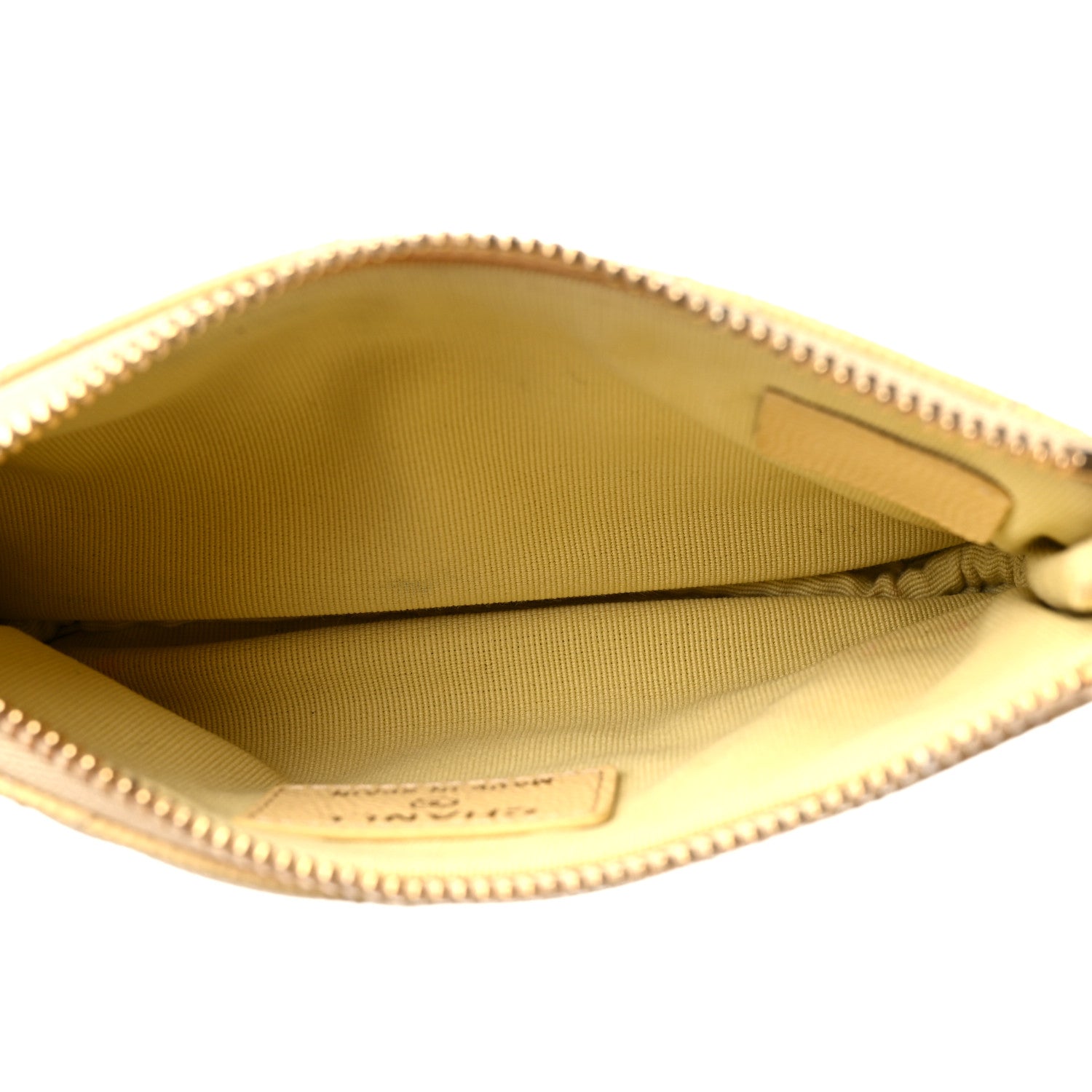 Chanel Caviar Quilted Small Pouch Yellow 5 of 9