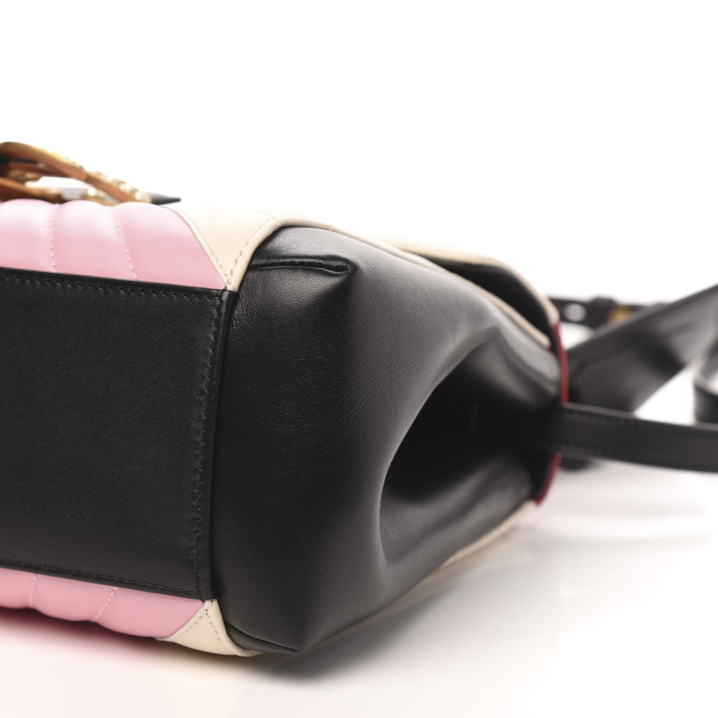 Calfskin Bamboo Trapuntata Queen Margaret Top Handle Bag Blue Agata Hibiscus Red Mystic White Sugar Pink