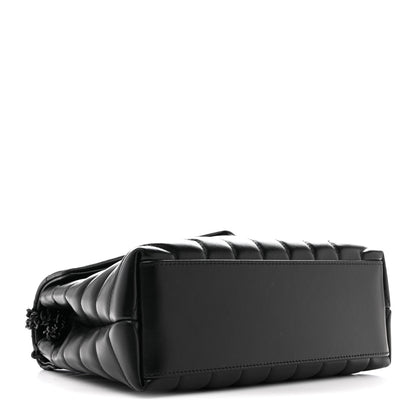 Saint Laurent Calfskin Y Quilted Monogram Monochrome Small Loulou Chain Satchel Black 4 of 11