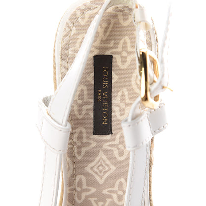 Louis Vuitton Canvas Tahitienne Espadrille Wedges 39.5 Beige 6 of 7