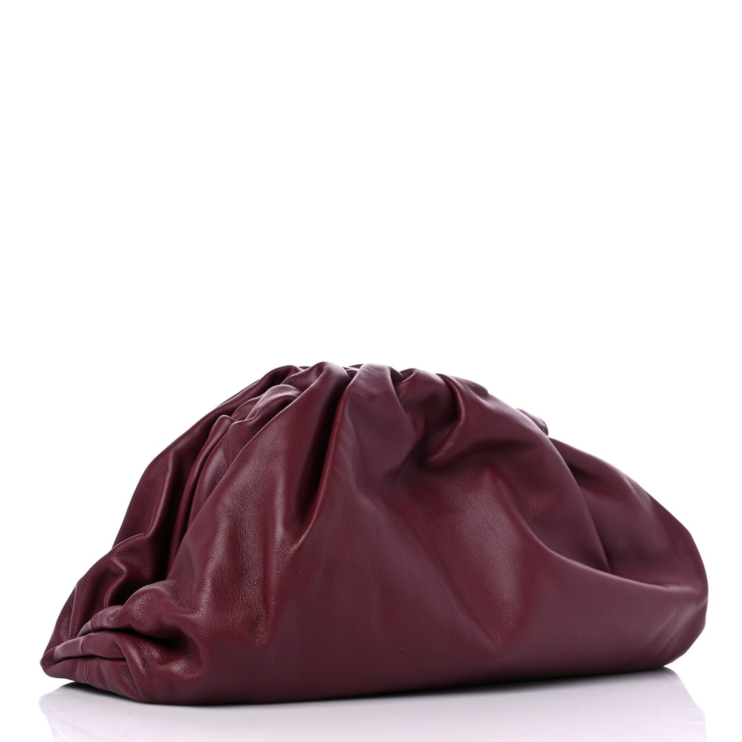 Smooth Butter Calf The Pouch Oversized Clutch Bordeaux