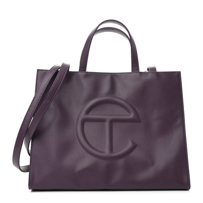Telfar Vegan Leather Medium Shopping Bag Eggplant 1 of 9