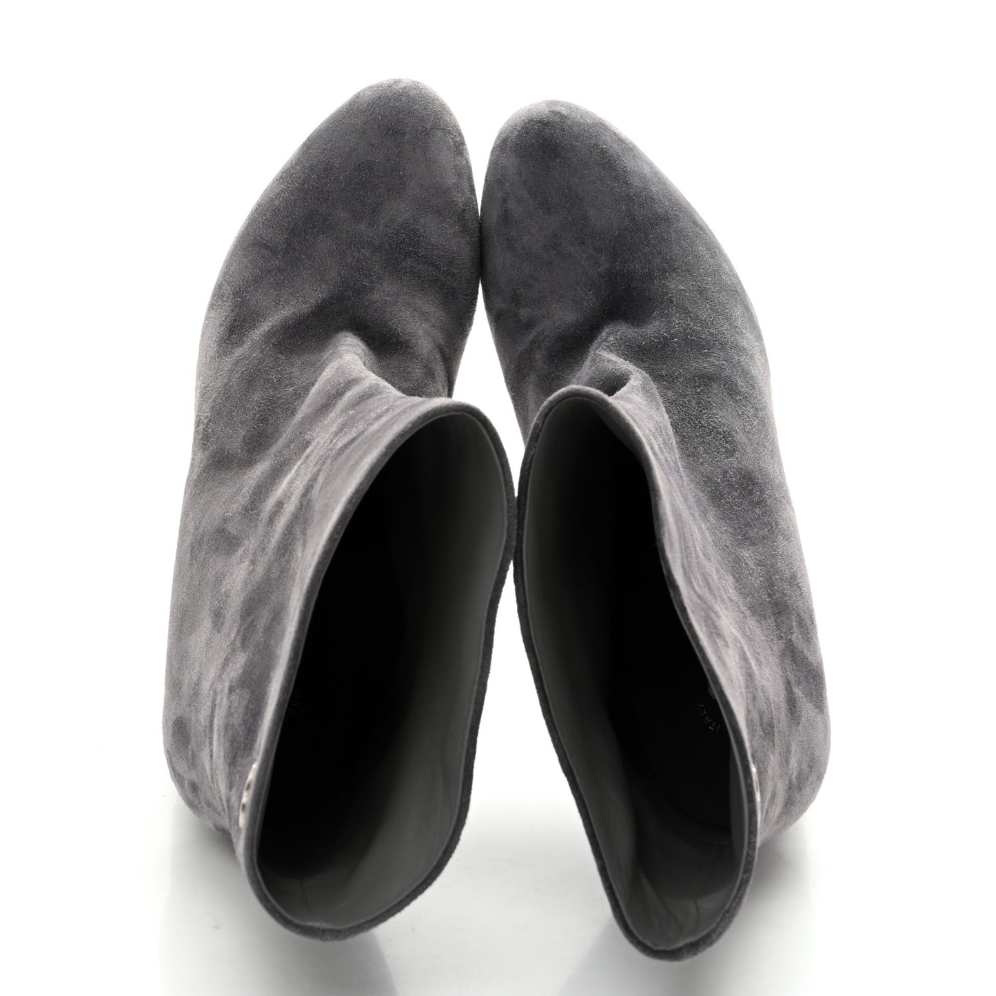 Suede Calfskin CC Short Boots 37.5 Grey