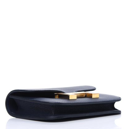 Hermes Evercolor Constance Slim Wallet Bleu Nuit 4 of 6