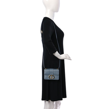 Christian Dior Smooth Calfskin Micro 30 Montaigne Flap Bag Blue Gray 2 of 10