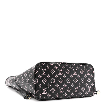 Louis Vuitton Monogram Fall For You Neverfull MM Black 5 of 10
