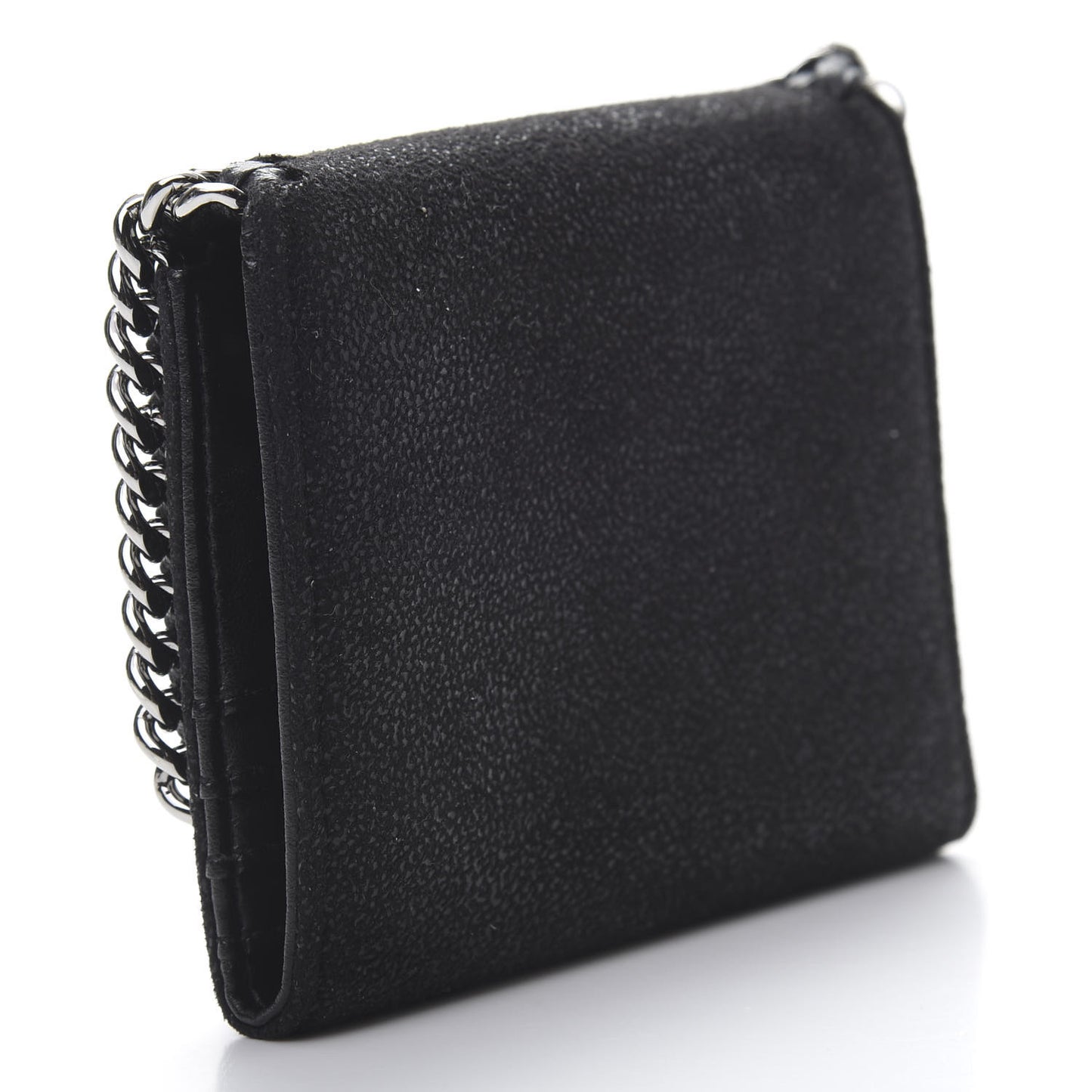 Shaggy Deer Small Falabella Flap Wallet Black