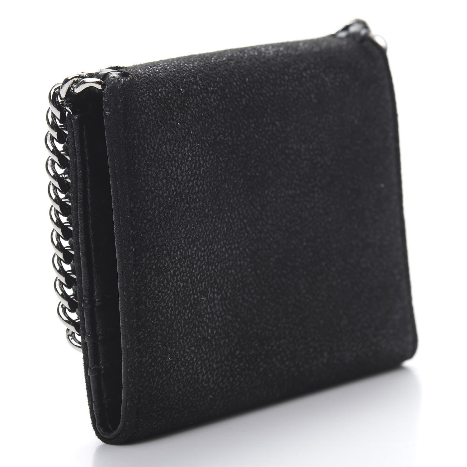 Stella McCartney Shaggy Deer Small Falabella Flap Wallet Black 3 of 8