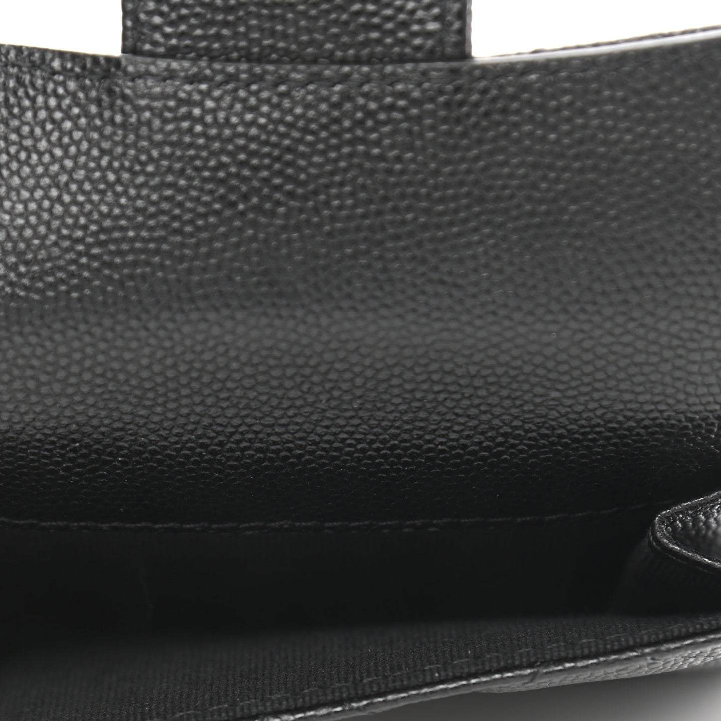 Caviar Quilted Double Flap Wallet Black