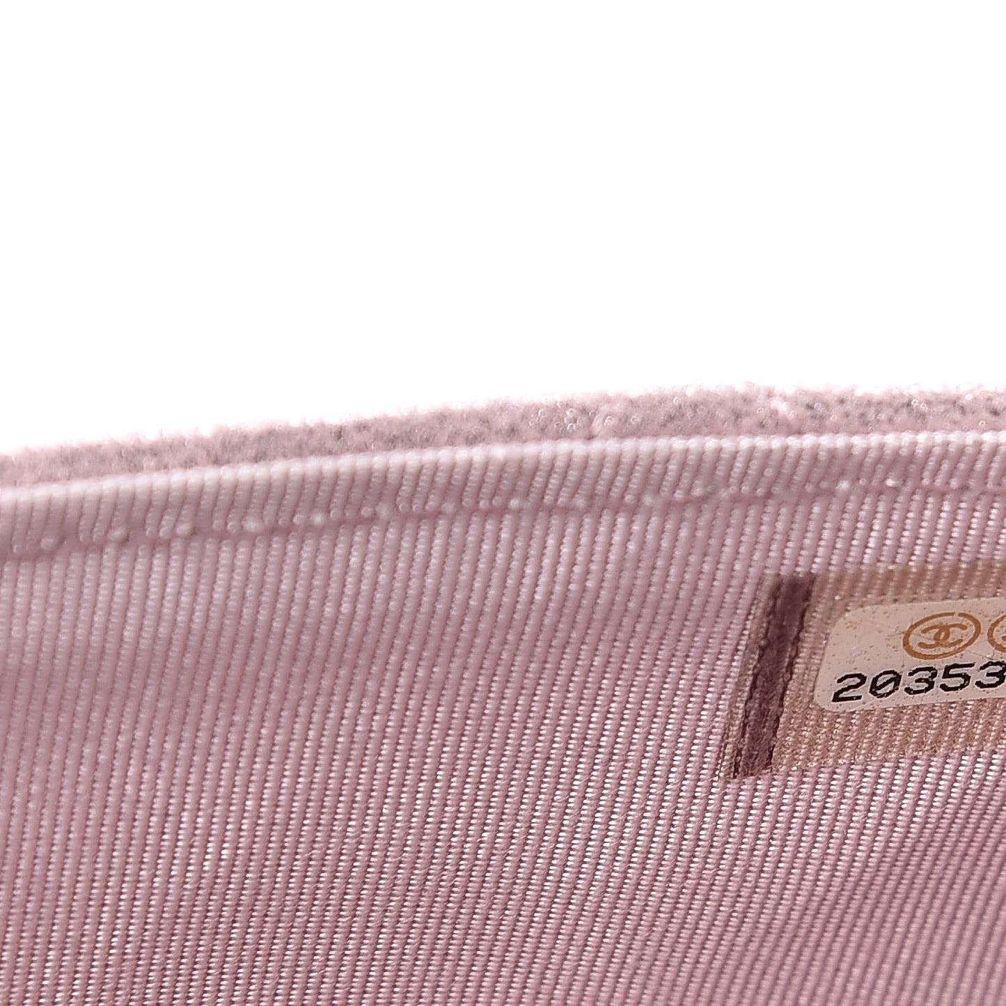 Iridescent Calfskin Quilted Wallet on Chain WOC Light Pink