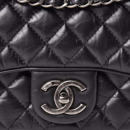 Chanel Aged Calfskin Quilted Small Easy Flap Black 8 of 10